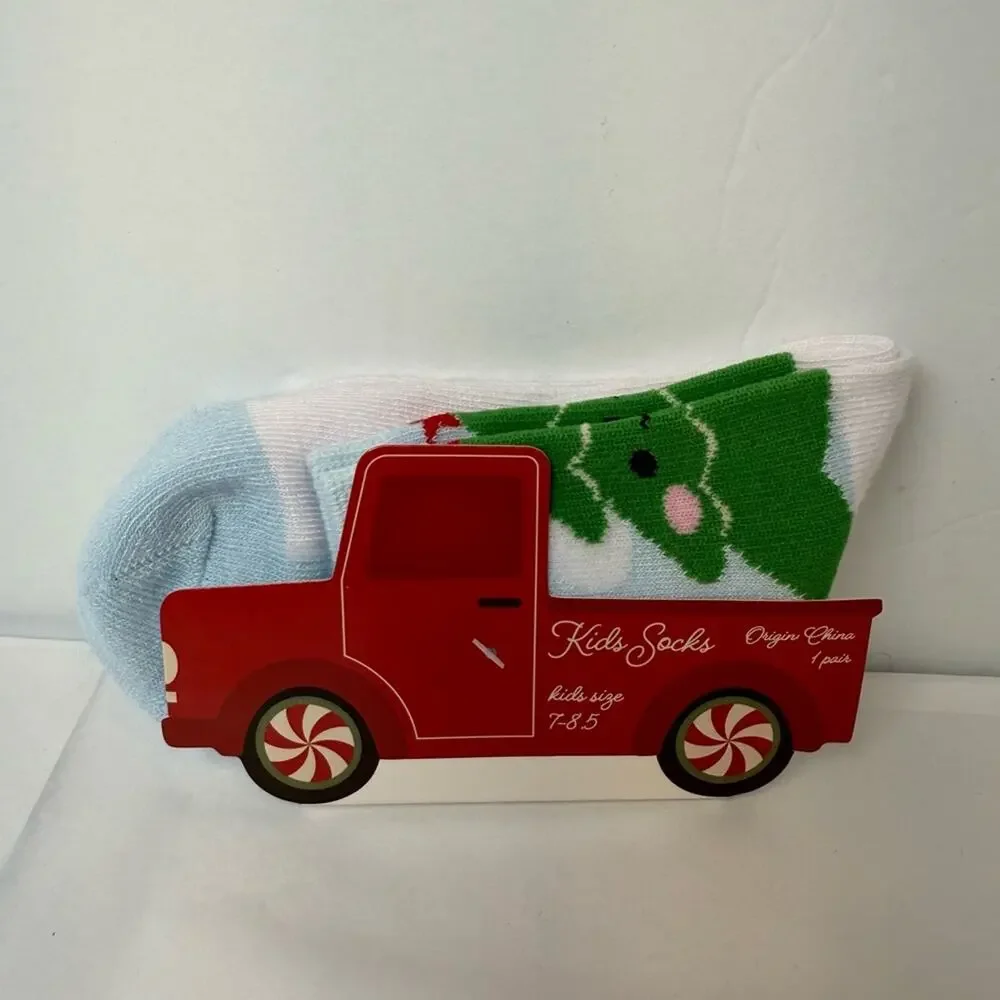 Kids Holiday Socks Christmas Truck Size 7–8.5 New with Tags Target